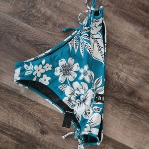 Teal Floral Bikini Bottom